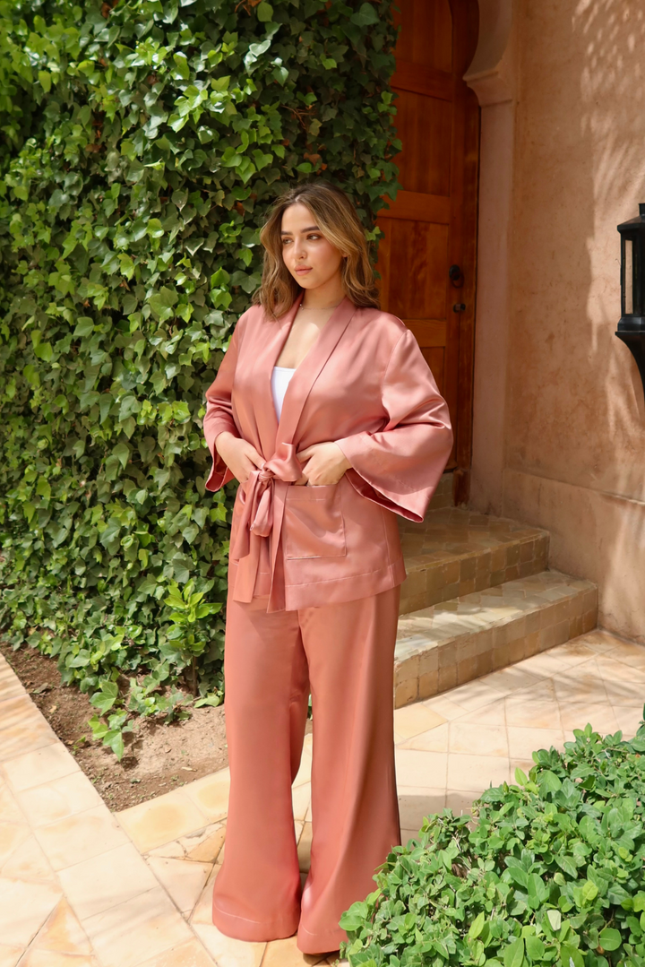TINA WIDE LEG TROUSERS | MOCHA MOUSSE