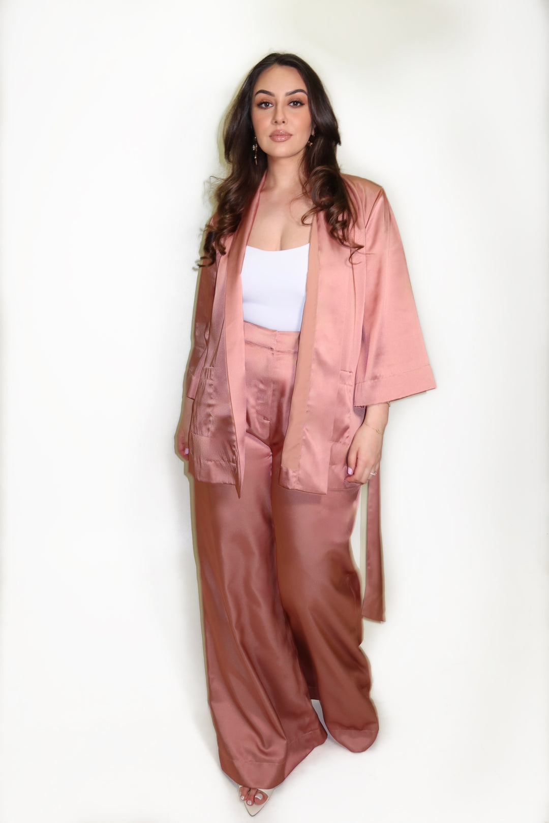 TINA WIDE LEG TROUSERS | MOCHA MOUSSE